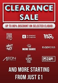 Read more about the article Eliquid Clearance Sale! Bottles from £1