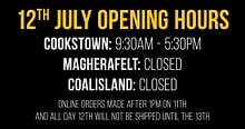 Read more about the article 12th July Opening Times